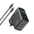 Anker 100W 3-Port GaN Charger with Smart Display B121BKZ1 Dark Gray