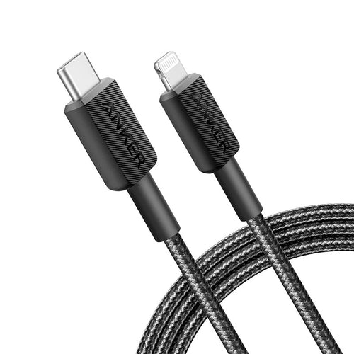 Anker 322 USB-C to Lightning Cable 6ft Nylon Braided A81B6H11 Black