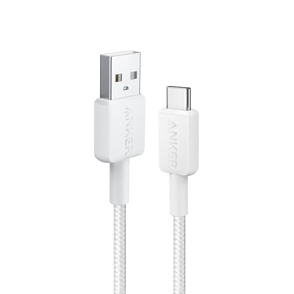 Anker 322 USB-A to USB-C 15W Cable 3ft Nylon Braided A81H5H21 White