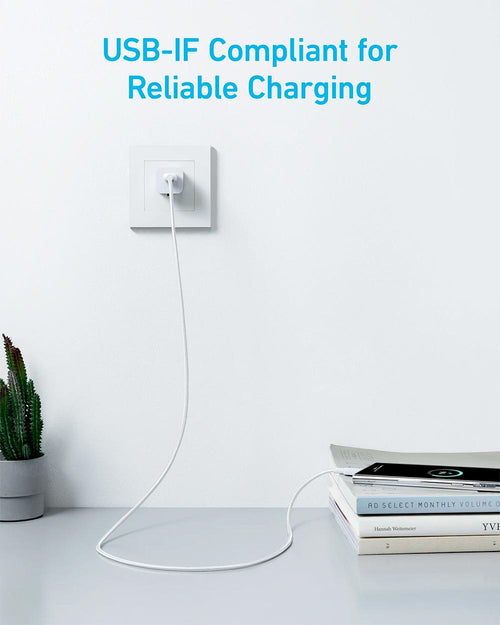 Anker 322 USB-A to USB-C 15W Cable 3ft Nylon Braided A81H5H21 White