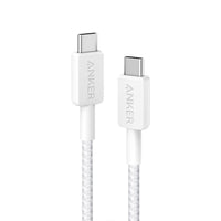 Anker 322 USB-C to USB-C 60W Cable (3ft) Nylon Braided A81F5H21 White