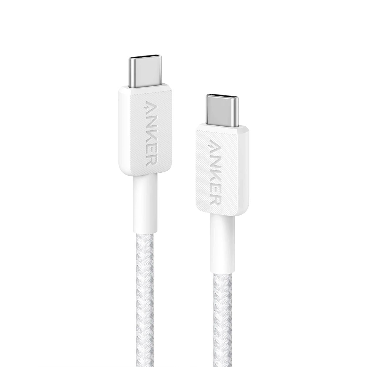 Anker 322 USB-C to USB-C 60W Cable (3ft) Nylon Braided A81F5H21 White