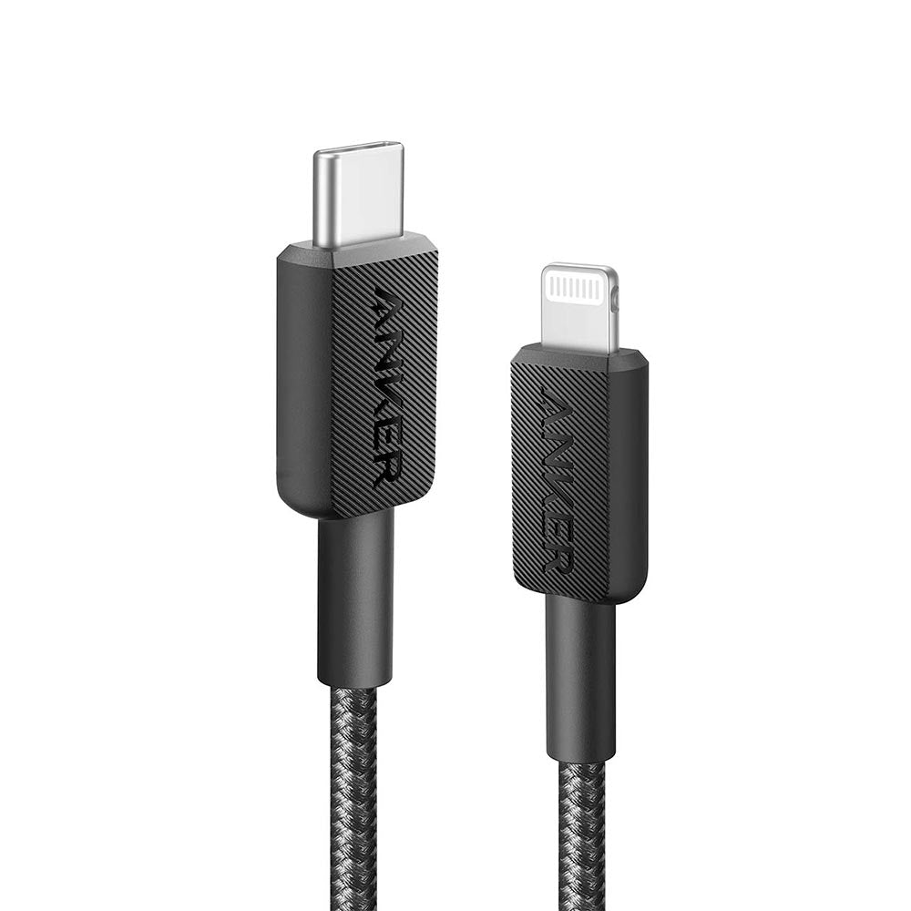 Anker 322 USB-C to Lightning Cable (3ft) Nylon Braided A81B5H11 Black
