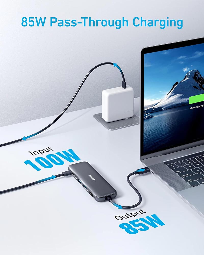 Anker 332 USB-C Hub 5-in-1 100W A8355H11 Black