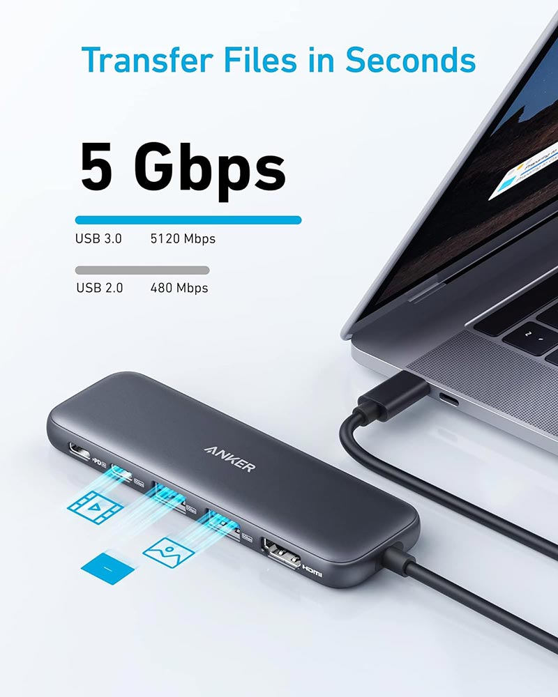 Anker 332 USB-C Hub 5-in-1 100W A8355H11 Black