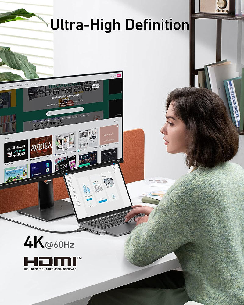 Anker 547 USB-C Hub 7-in-2 for MacBook 100W A8354HA1 Grey