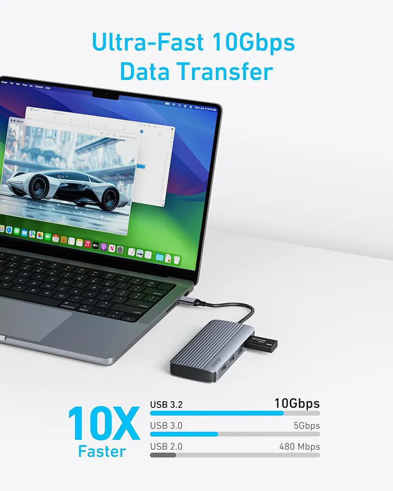 Anker 7-in-1 USB-C Hub Dual Display A8374AA1 Gray