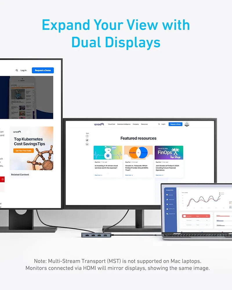 Anker 7-in-1 USB-C Hub Dual Display A8374AA1 Gray
