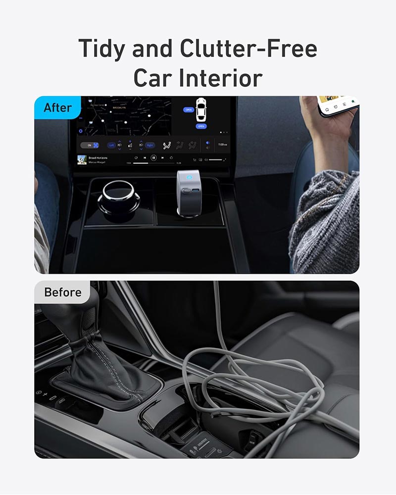 Anker Nano 75W Car Charger with Retractable USB-C Cable A2738HA2 Black