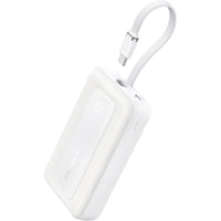 Anker Zolo 30W 10,000mAh Power Bank with Built-in USB-C Cable A1688H21 White