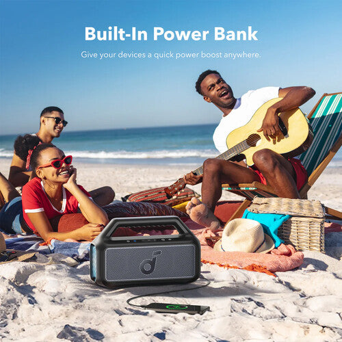 Soundcore by Anker Boom 2 80W Portable Bluetooth Speaker A3138012 Black