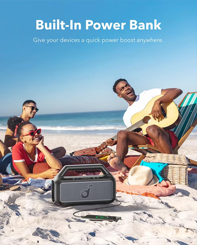 Soundcore by Anker Boom 2 SE 30W Portable Bluetooth Speaker A3148011 Black
