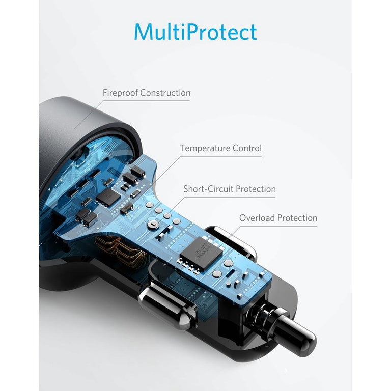 Anker PowerDrive PD+ 2 35W 2-Port High-Speed USB-C Car Charger A2732HF1 Black