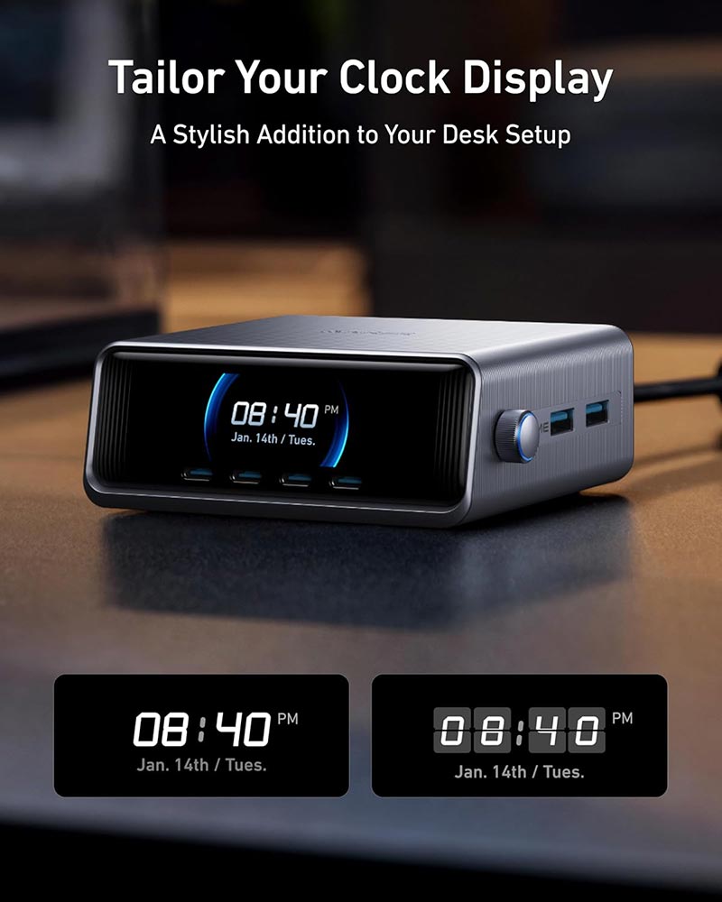 Anker Prime Desktop Charging Station 250W 6-Port GaNPrime A2345241 Black