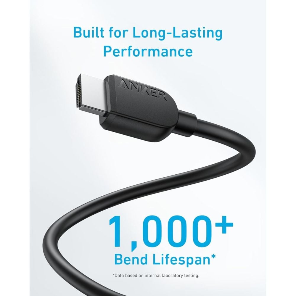 Anker 6ft HDMI 2.1 Cable 8K@60Hz A8742H11 Black