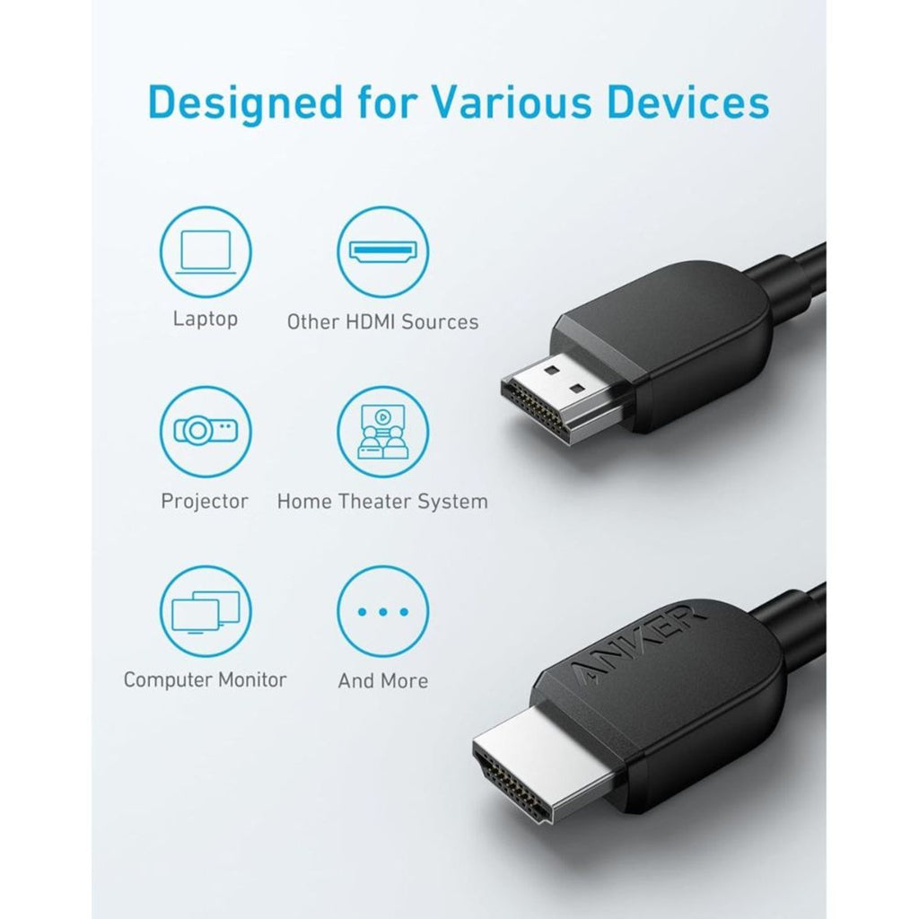 Anker 6ft HDMI 2.1 Cable 8K@60Hz A8742H11 Black