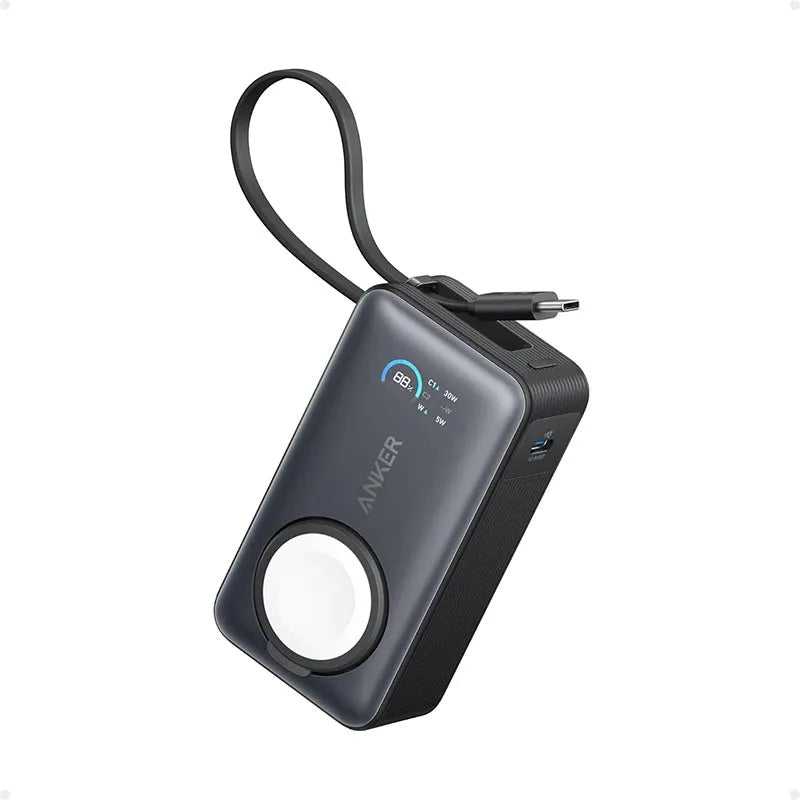 Anker MagGo 10,000mAh 35W Magnetic Power Bank with Apple Watch Charger A1657H11 Black