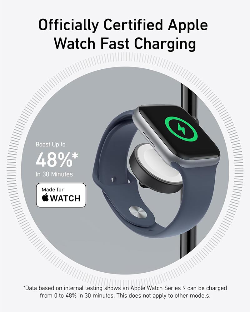 Anker MagGo 15W Qi2 3-in-1 Wireless Charging Station with 40W USB-C Charger B25M3V11 Black