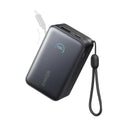 Anker Nano 10K 45W Power Bank with Retractable USB-C Cable A1638H11 Black