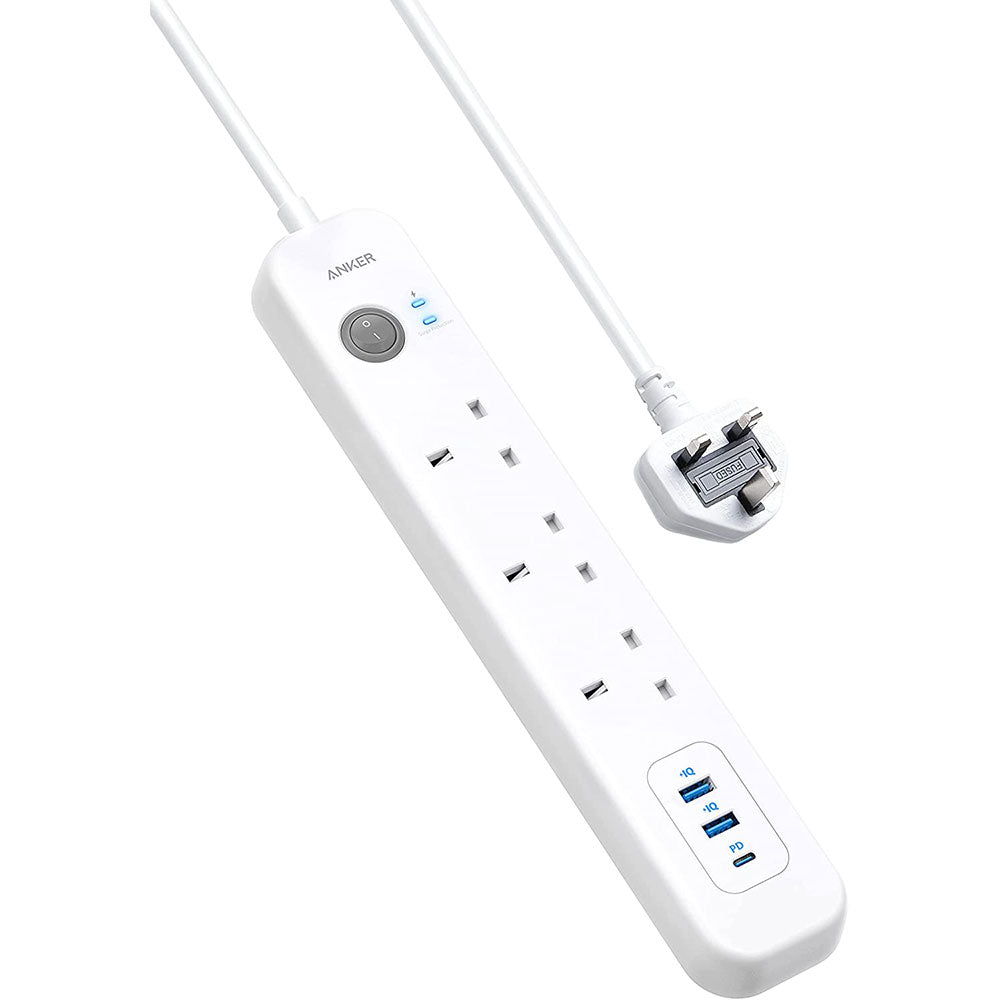 Anker PowerExtend USB-C 3 Strip Power Extension Lead A9136 White
