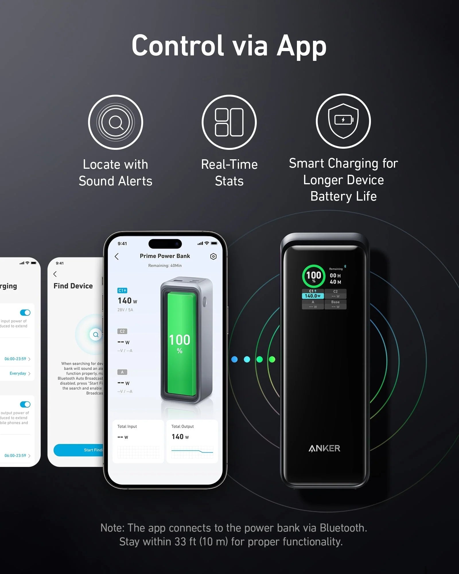 Anker Prime 27,650mAh Power Bank 250W with 100W Charging Base B1340211 Black
