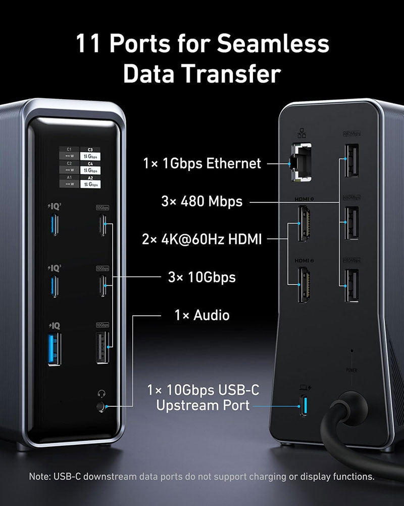 Anker Prime 14-in-1 Dual Display 160W Charging Docking Station A83B62A1 Black