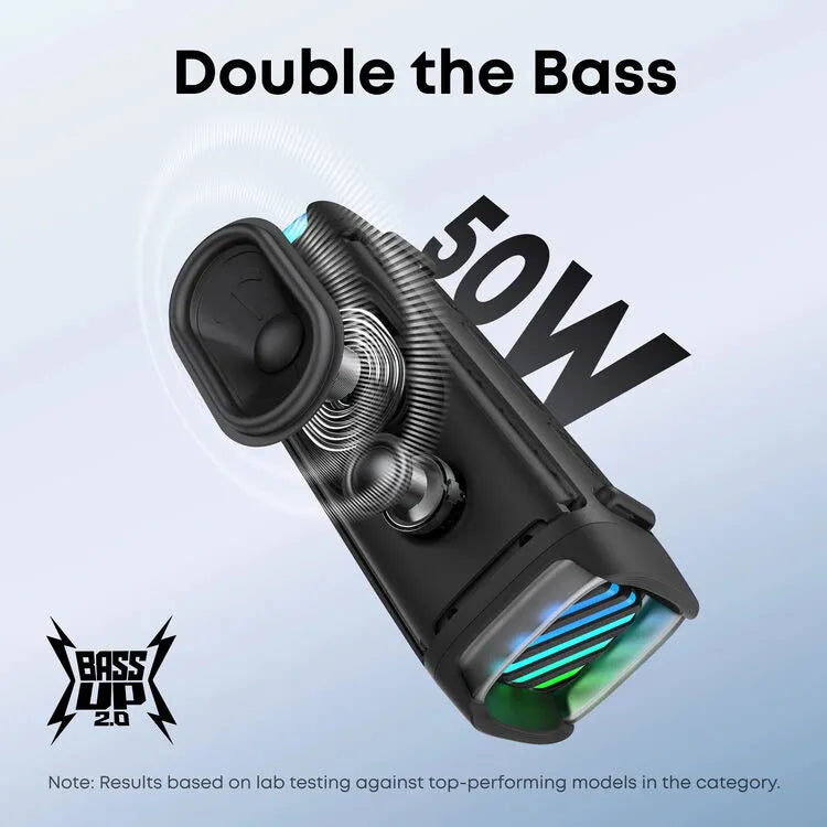 Soundcore by Anker Boom 3i 50W Portable Rugged Outdoor Wireless Speaker D5100010 Adventurer Black