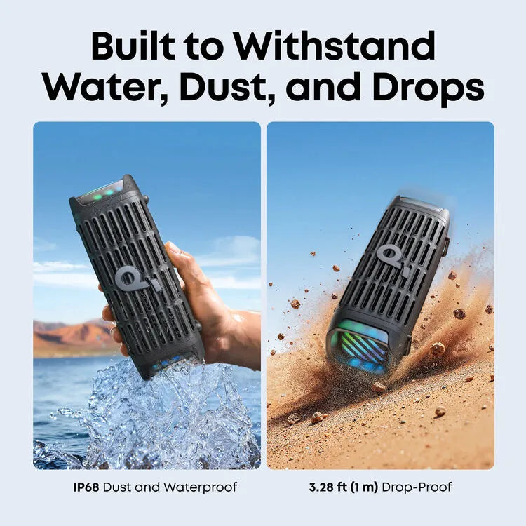 Soundcore by Anker Boom 3i 50W Portable Rugged Outdoor Wireless Speaker D5100010 Adventurer Black