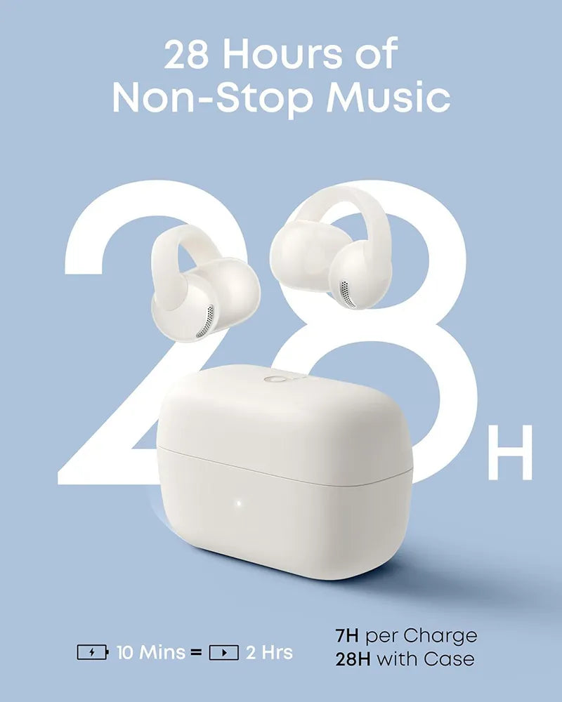 Soundcore by Anker C50i Open-Ear Clip-On Wireless Earbuds D1101H21 White