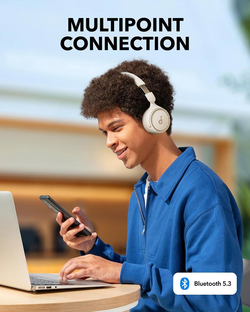 Soundcore by Anker H30i Wireless On-Ear Headphones A3012H21 Oat White