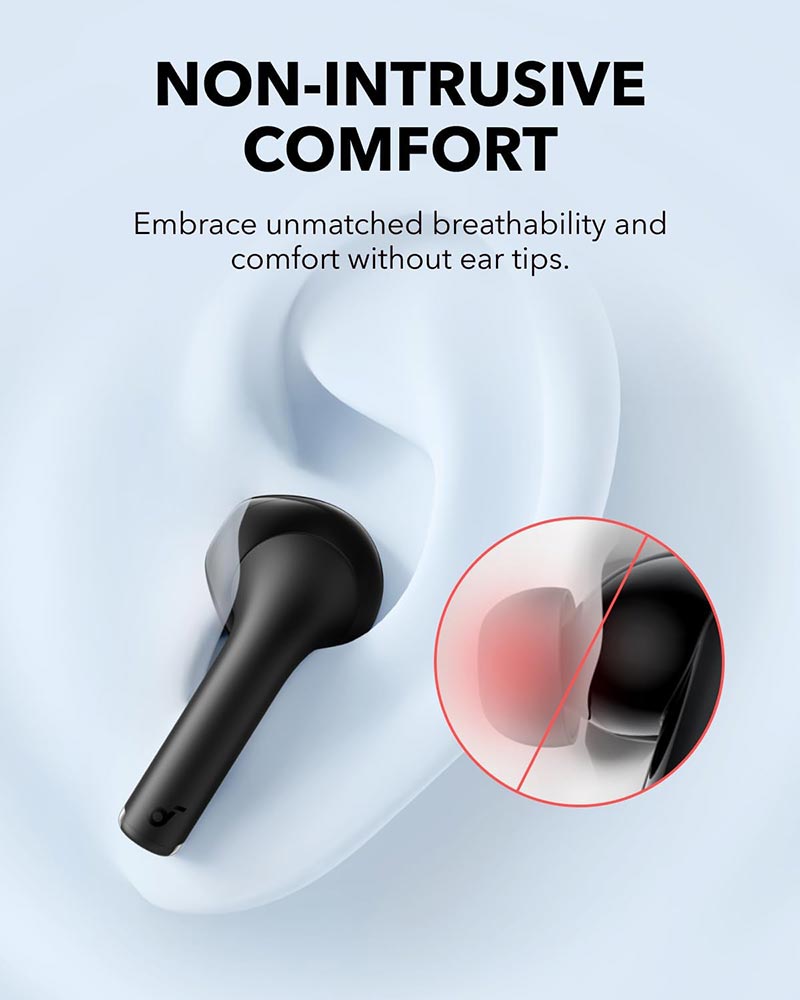 Soundcore by Anker K20i Semi-in-Ear Wireless Bluetooth Earbuds A3994H11 Black