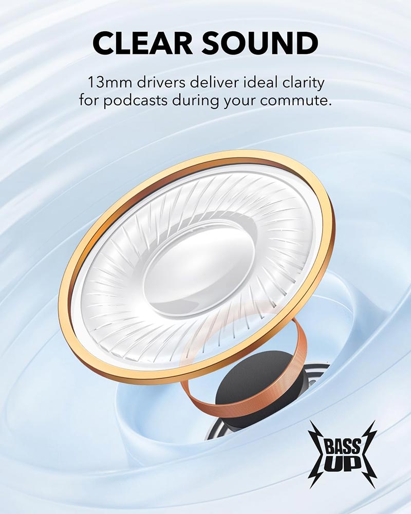 Soundcore by Anker K20i Semi-in-Ear Wireless Bluetooth Earbuds A3994H11 Black
