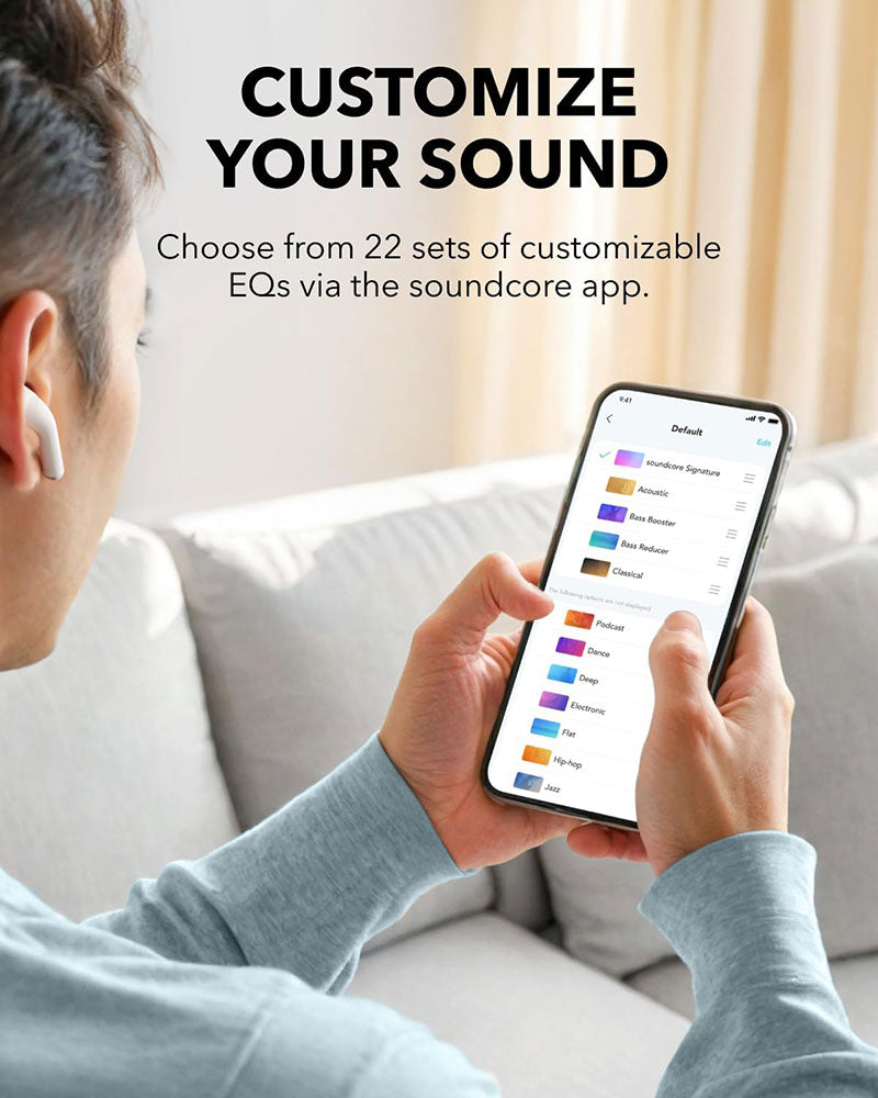 Soundcore by Anker K20i Semi-In-Ear Wireless Bluetooth Earbuds A3994H21 White