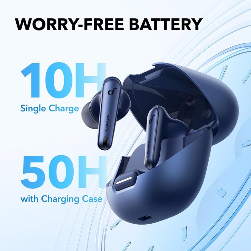 Soundcore by Anker Liberty 4 NC True Wireless Noise-Cancelling Earbuds A3947H31 Navy Blue