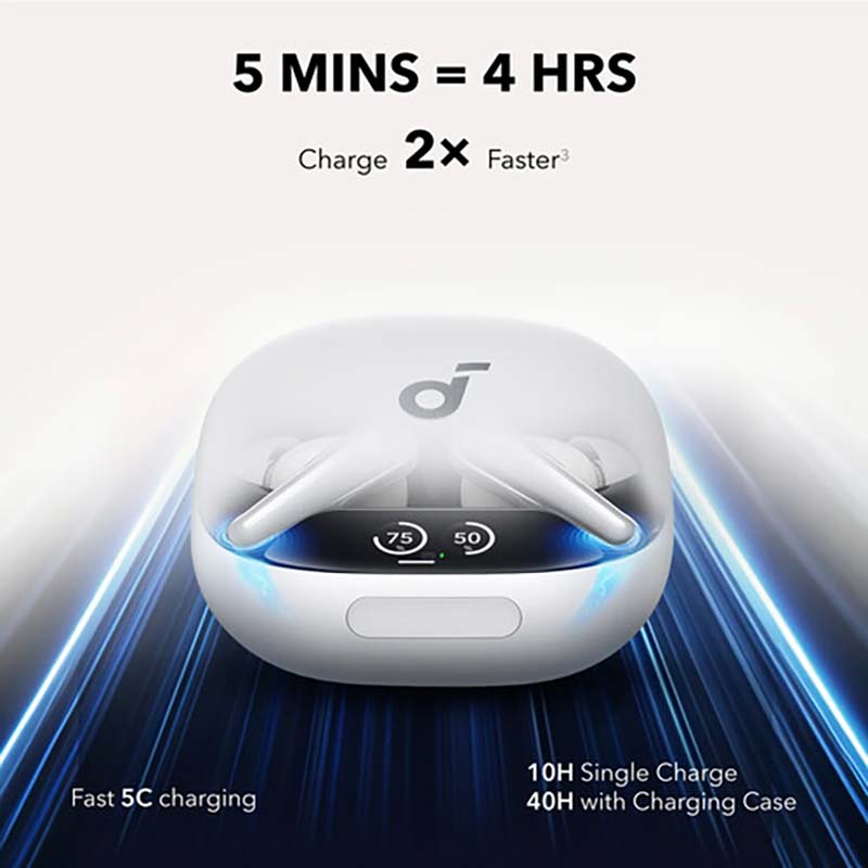 Soundcore by Anker Liberty 4 Pro True Wireless Noise-Canceling Earbuds A3954H21 Matte White