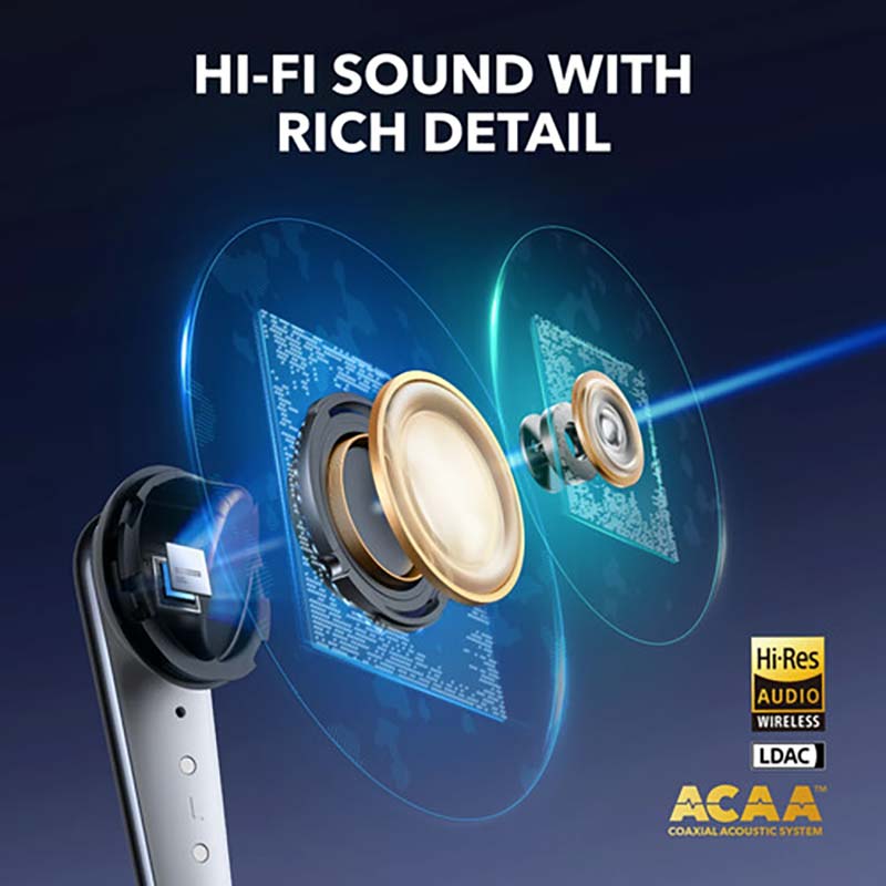 Soundcore by Anker Liberty 4 Pro True Wireless Noise-Canceling Earbuds A3954H21 Matte White