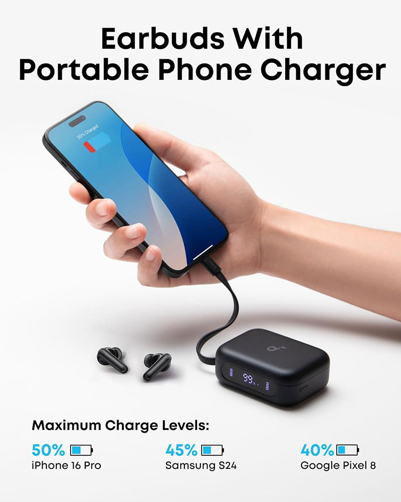 Soundcore by Anker P41i Wireless Earbuds with Portable Phone Charger A3937H11 Black