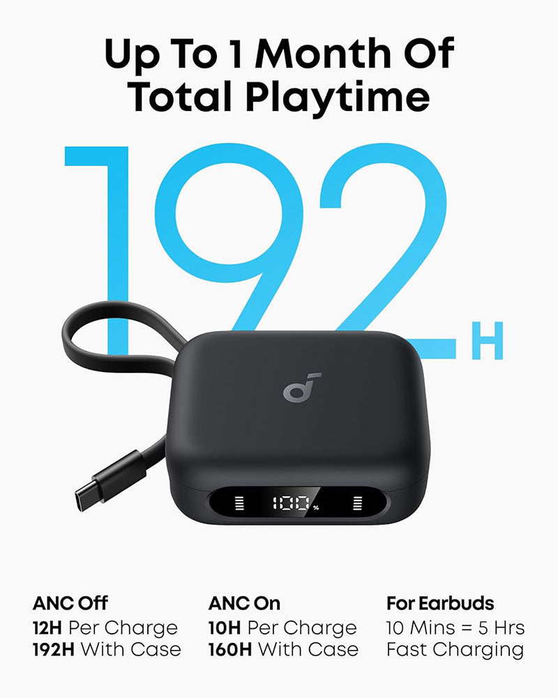 Soundcore by Anker P41i Wireless Earbuds with Portable Phone Charger A3937H11 Black