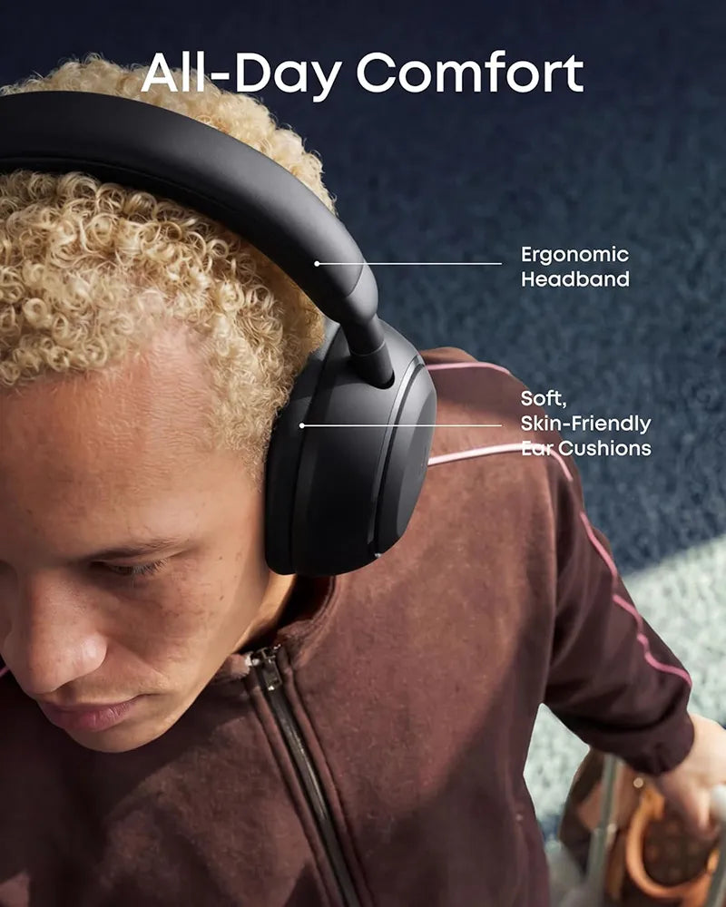 Soundcore by Anker Space 2 Wireless Over-Ear Noise Cancelling Headphones D1402Z11 Black