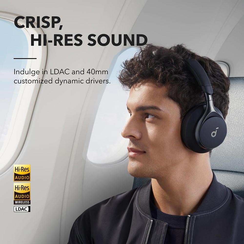 Soundcore by Anker Space One Active Noise Cancelling Headphones A3035011 Black