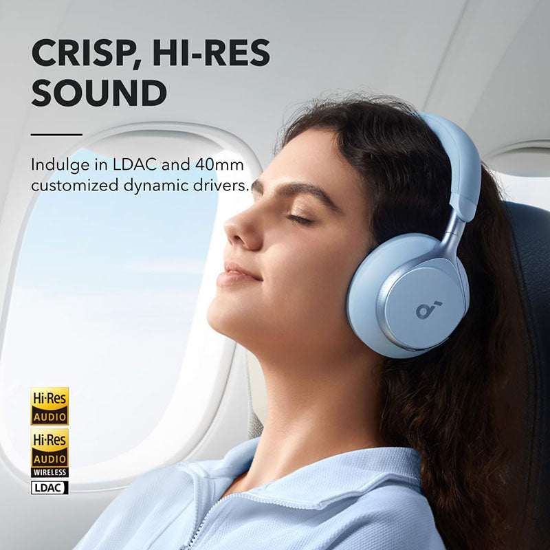 Soundcore by Anker Space One Active Noise Cancelling Headphones A3035031 Blue