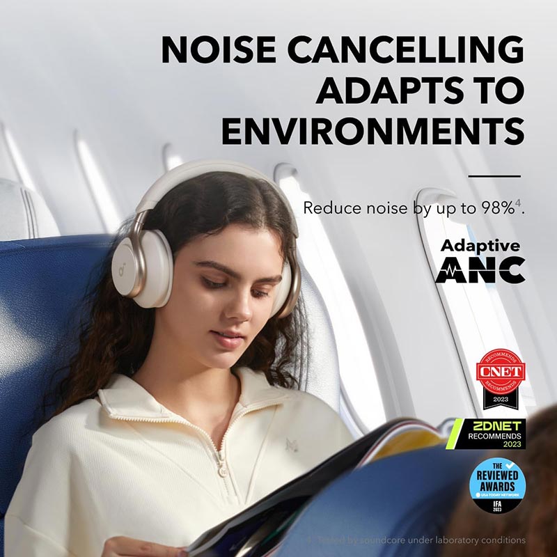 Soundcore by Anker Space One Active Noise Cancelling Headphones A3035021 Latte Cream