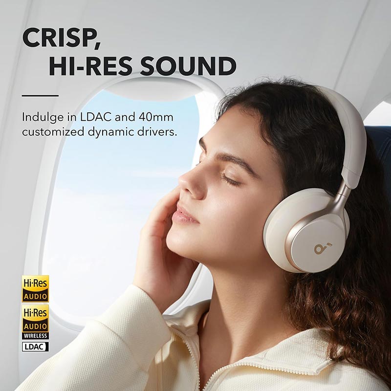 Soundcore by Anker Space One Active Noise Cancelling Headphones A3035021 Latte Cream