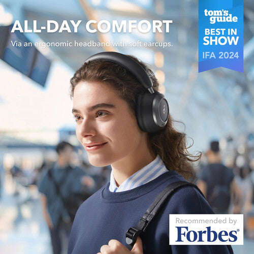 Soundcore by Anker Space One Pro Active Noise Cancelling Foldable Over-Ear Headphones A3062H11 Jet Black