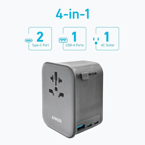 Anker Nano Travel Adapter 4-in-1 65W A9213K12 Black