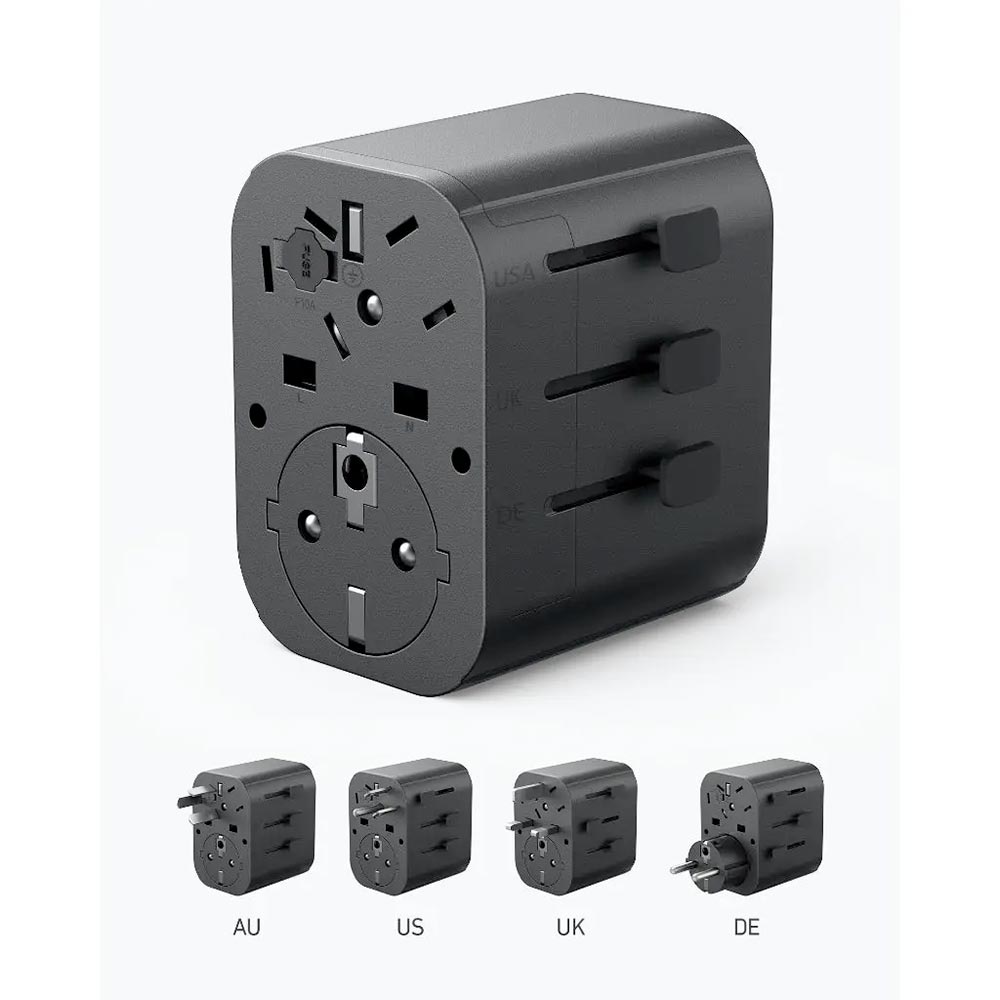 Anker PowerExtend 30W 4-in-1 USB-C Travel Charger A9212K11 Black