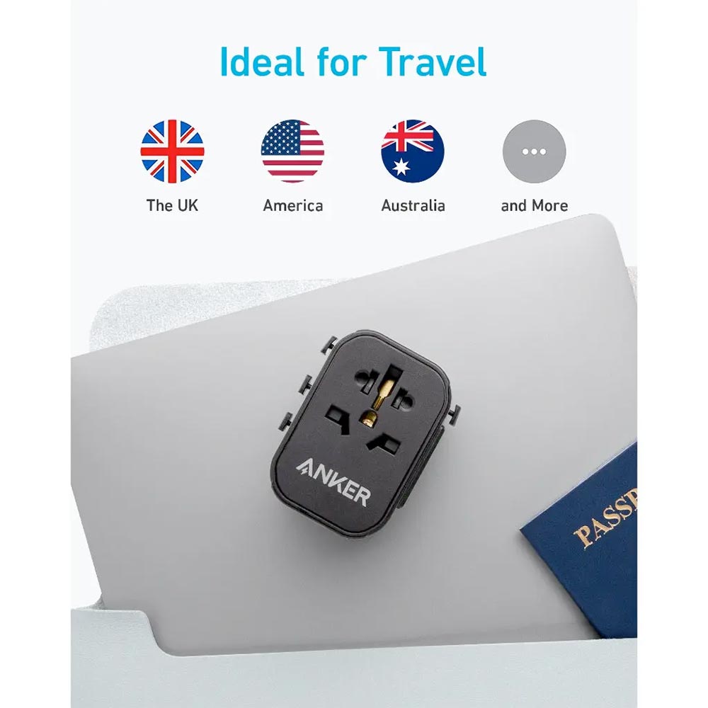 Anker PowerExtend 30W 4-in-1 USB-C Travel Charger A9212K11 Black