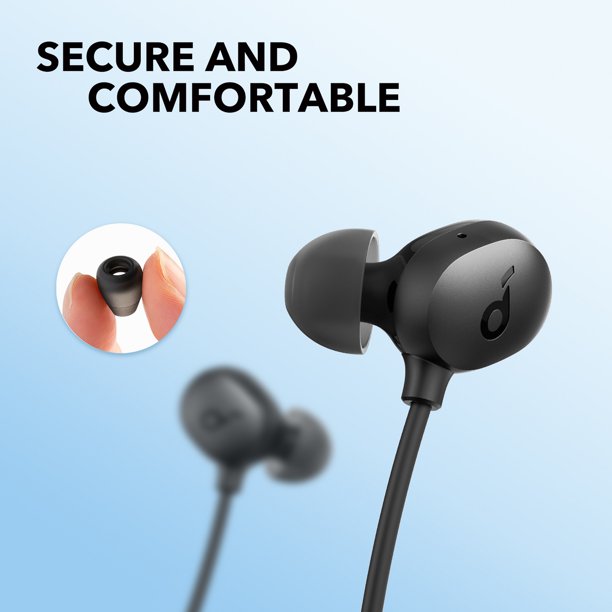 Soundcore by Anker Life U2i Wireless Bluetooth Neckband Headphones A3213H12 Black