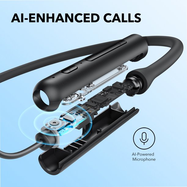 Soundcore by Anker Life U2i Wireless Bluetooth Neckband Headphones A3213H12 Black