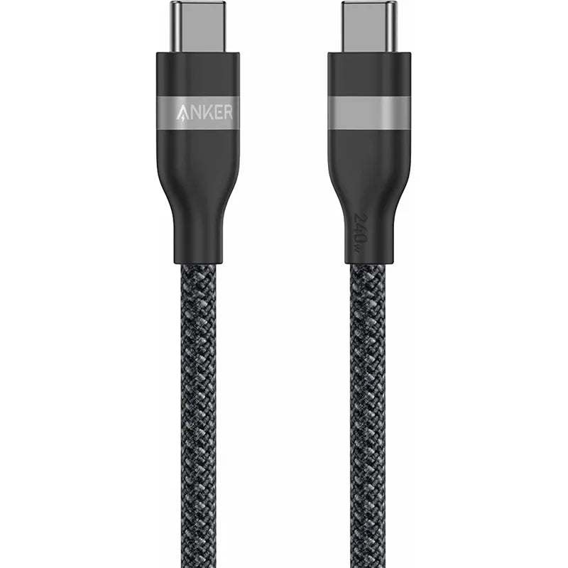 Anker USB-C to USB-C Cable 3ft 240W Upcycled-Braided A82E2H11 Black